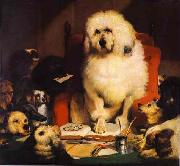 Sir edwin henry landseer,R.A. Laying Down The Law oil painting on canvas